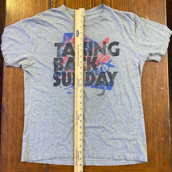 Taking Back Sunday T Shirt Size Med FAIR Emo Melodic Punk Band Gray Mens Unisex - Picture 5 of 8